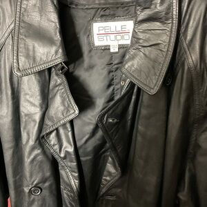 Pelle Studio Black Trench Coat for Men